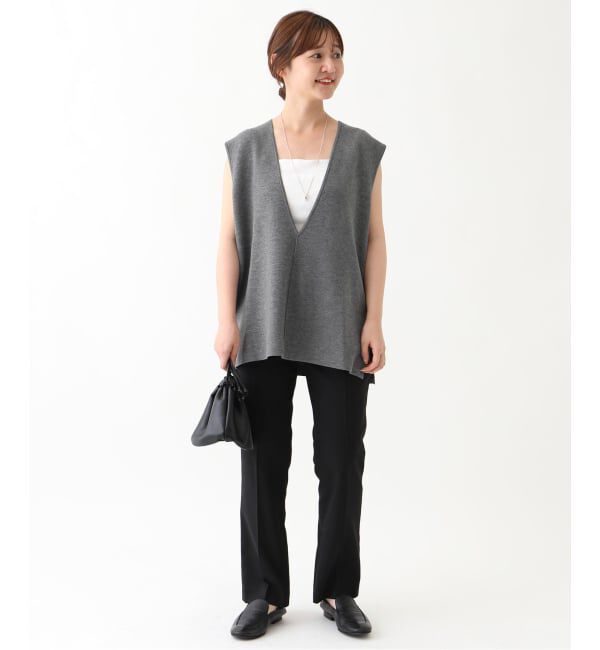 SLOBE IENA「《WEB限定/追加3》ダブルフェイスニットベスト」|ベスト・ジレ|