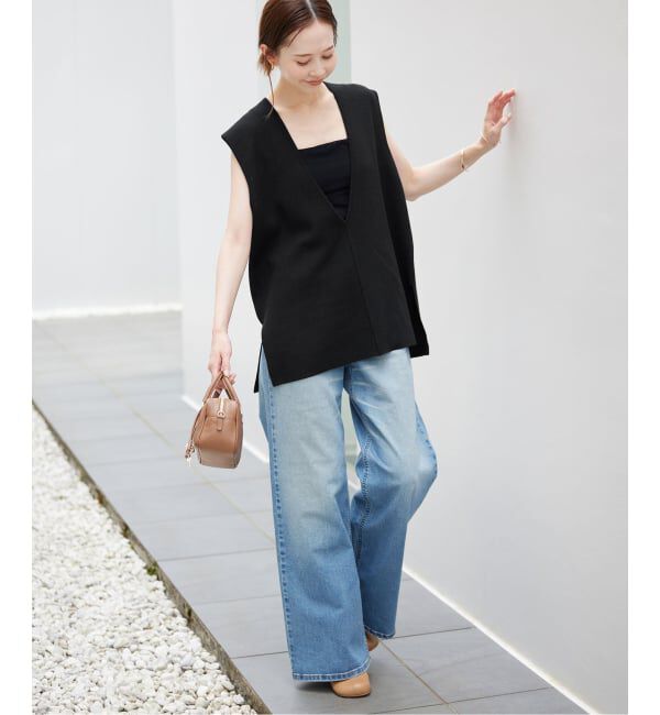 SLOBE IENA「《WEB限定/追加3》ダブルフェイスニットベスト」|ベスト・ジレ|