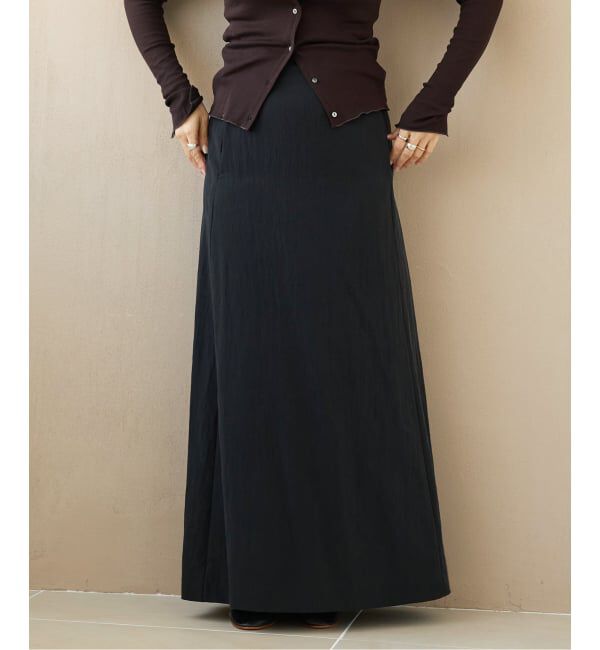 IENA LA BOUCLE「《予約》IENA LA BOUCLE Iラインスカート」|スカート|ブラック