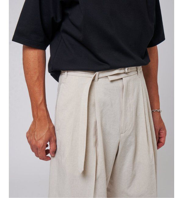 EDIFICE「シャンタン ベルテッド 2プリーツ ショーツ」|その他|