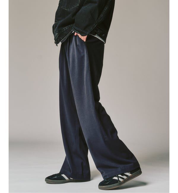 417 EDIFICE「【WOOSTEDLIKE】ワイドイージースラックス」|スラックス|ネイビー
