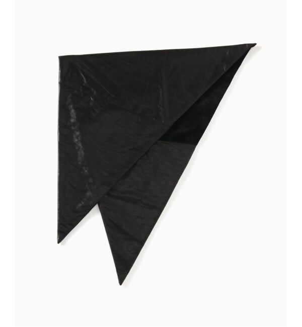 EDIFICE「KIJIMA TAKAYUKI (キジマタカユキ)  LEATHER LIKE TAFFETA PAD」|マフラー|ブラック