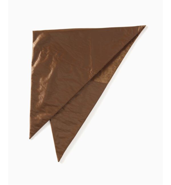 EDIFICE「KIJIMA TAKAYUKI (キジマタカユキ)  LEATHER LIKE TAFFETA PAD」|マフラー|ブラウン C