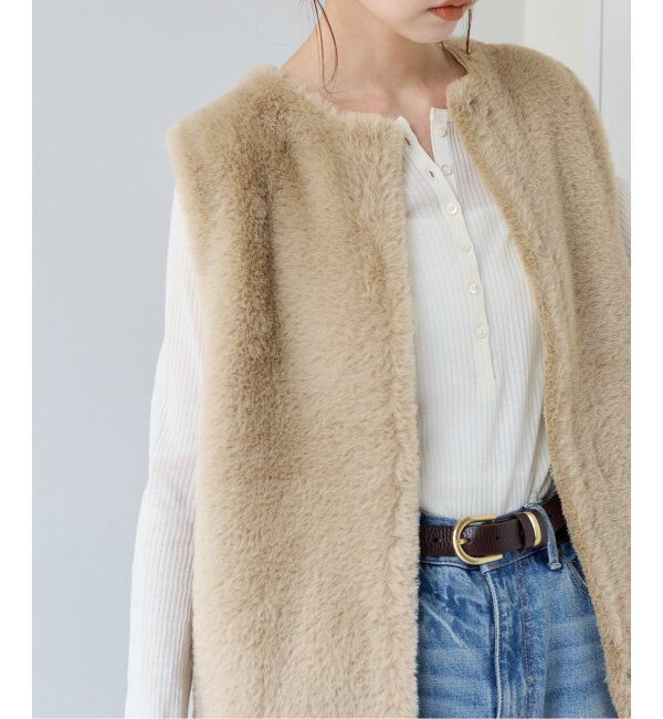 JOURNAL STANDARD「《追加》ダブルフェイスフェザークルーネックベスト」|ベスト・ジレ|