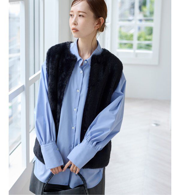 JOURNAL STANDARD「《追加》ダブルフェイスフェザークルーネックベスト」|ベスト・ジレ|