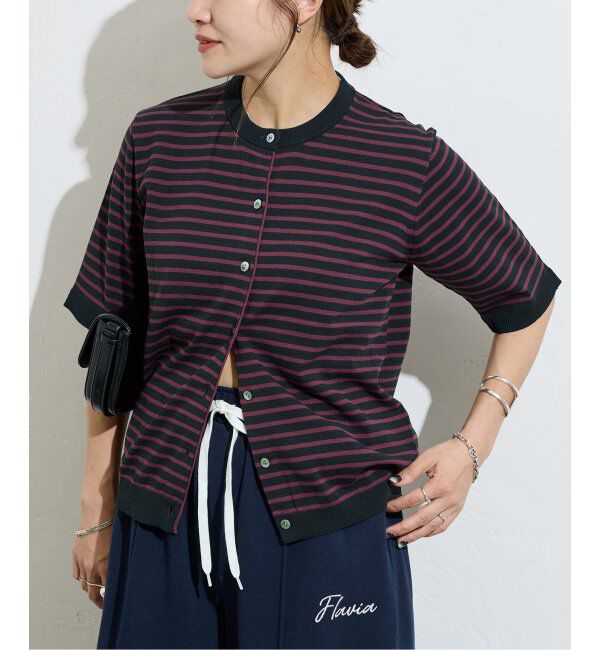 JOURNAL STANDARD「【&FUNCTION】【 接触冷感・UVカット 】ハーフスリーブカーディガン」|カーディガン|ネイビー