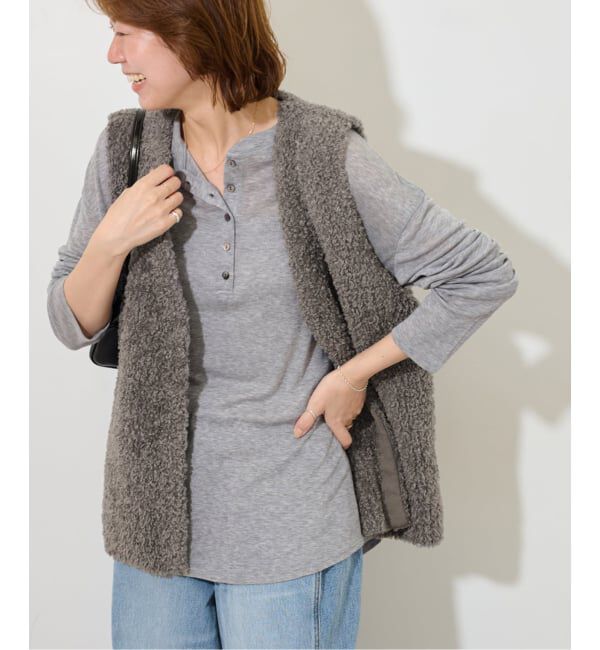 JOURNAL STANDARD relume「ボアニットベスト」|ベスト・ジレ|グレー