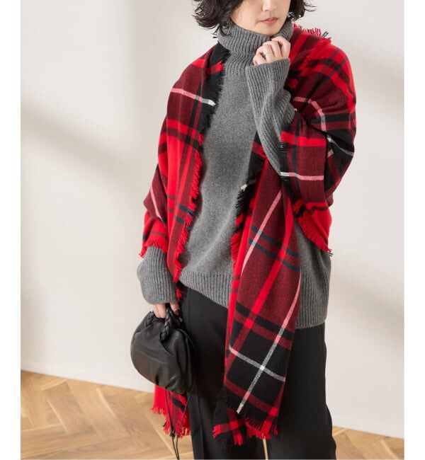 journal standard L'essage「【ASAUCE MELER】ウルトラファインラムミニバスケットタータンストール」|ストール|