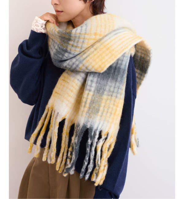 JOURNAL STANDARD relume「【THE BAGMATI/バグマティ】 チェックマフラー」|マフラー|イエロー