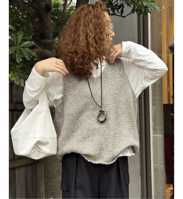 journal standard luxe「ラメMIXメッシュベスト」|ベスト・ジレ|グレーB