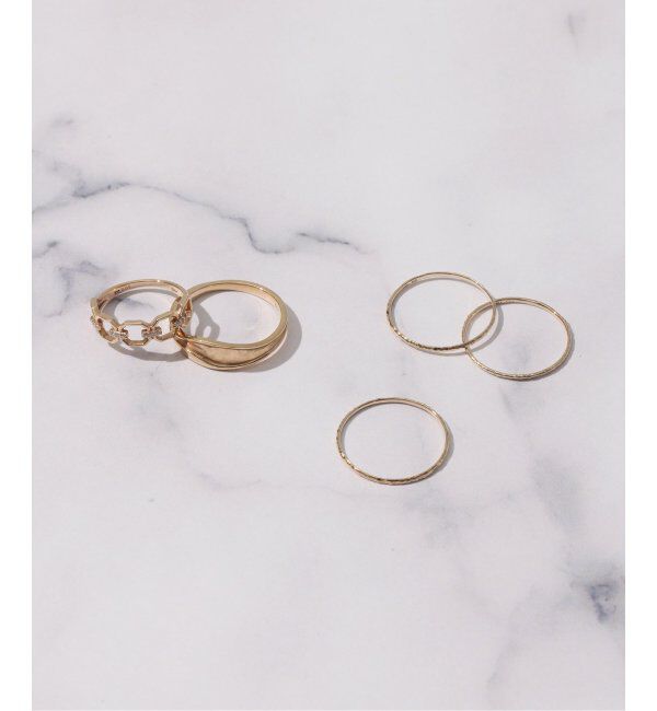 Lilas by Spick&Span「《追加》8角ラインモチーフダイヤピンキーリング K10」|リング|