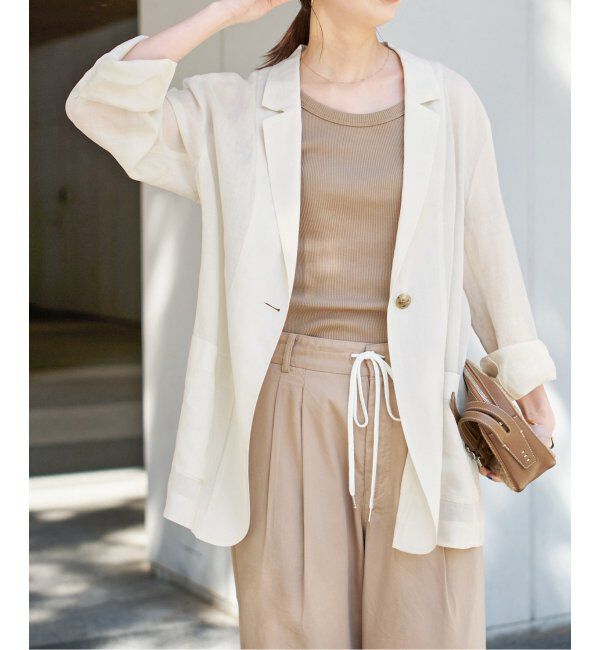 Spick and Span「ラミーミックスシアージャケット」|テーラードジャケット|