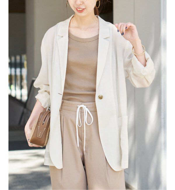 Spick and Span「ラミーミックスシアージャケット」|テーラードジャケット|