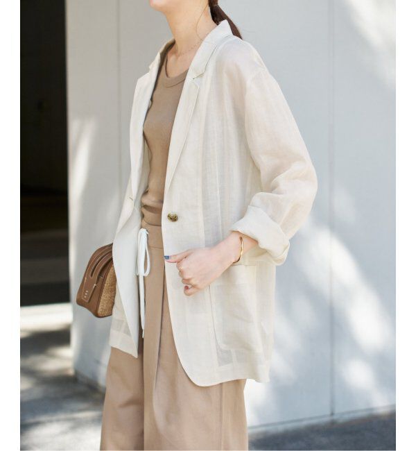 Spick and Span「ラミーミックスシアージャケット」|テーラードジャケット|