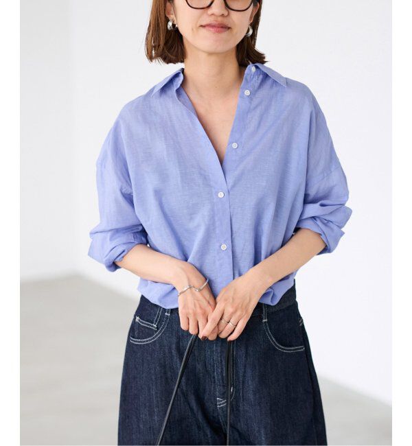 FRAMeWORK「コットンリネンオーバーシャツ」|シャツ・ブラウス|