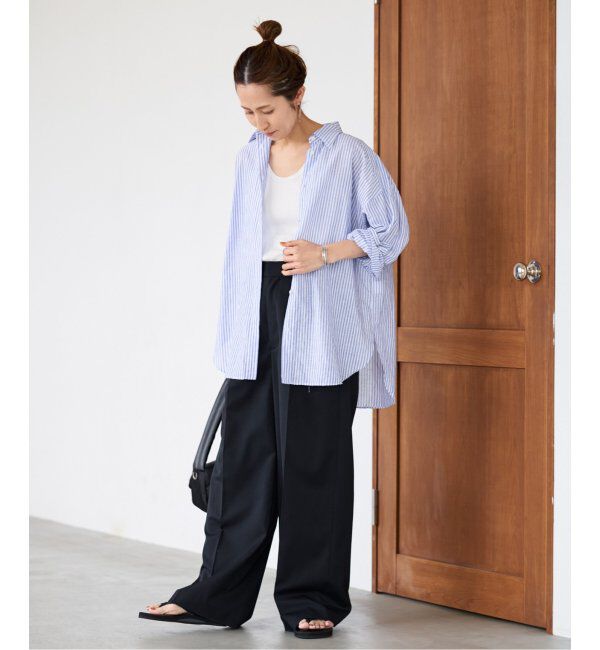 FRAMeWORK「コットンリネンオーバーシャツ」|シャツ・ブラウス|