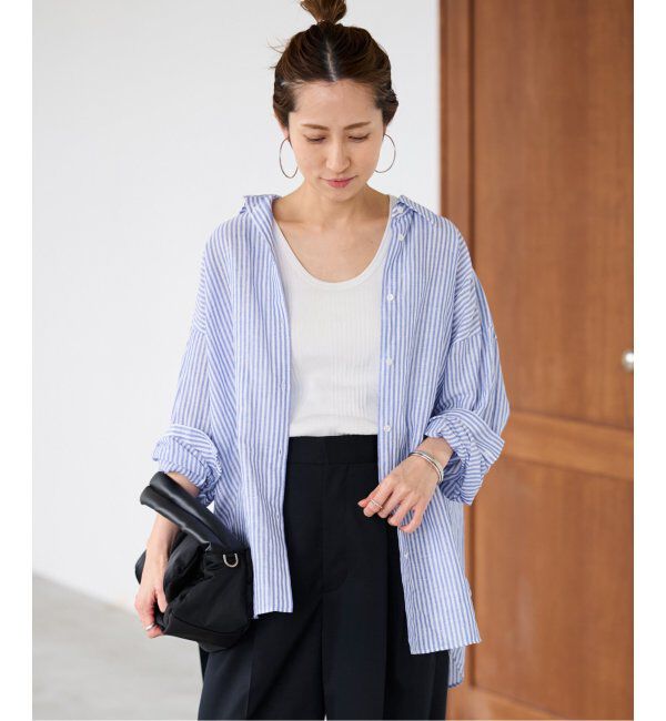 FRAMeWORK「コットンリネンオーバーシャツ」|シャツ・ブラウス|