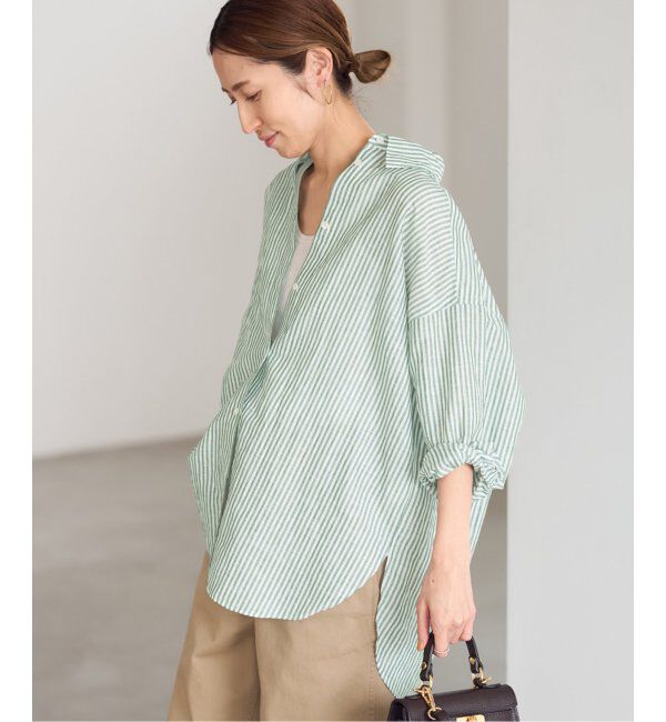 FRAMeWORK「コットンリネンオーバーシャツ」|シャツ・ブラウス|