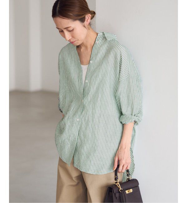 FRAMeWORK「コットンリネンオーバーシャツ」|シャツ・ブラウス|