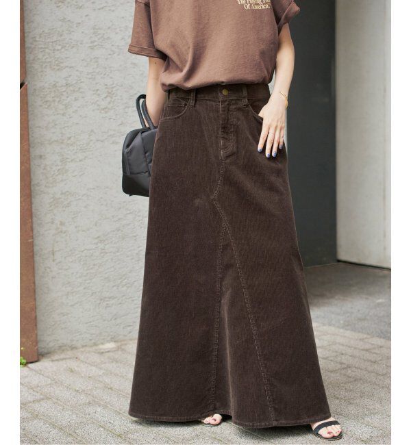 Spick and Span「ストレッチコーデュロイスカート」|スカート|