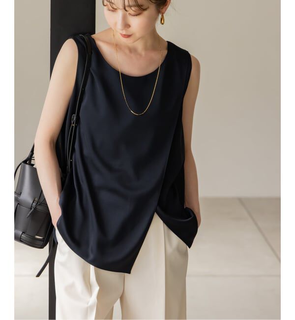 NOBLE「【洗える】ルナサテンレイヤードブラウス」|シャツ・ブラウス|