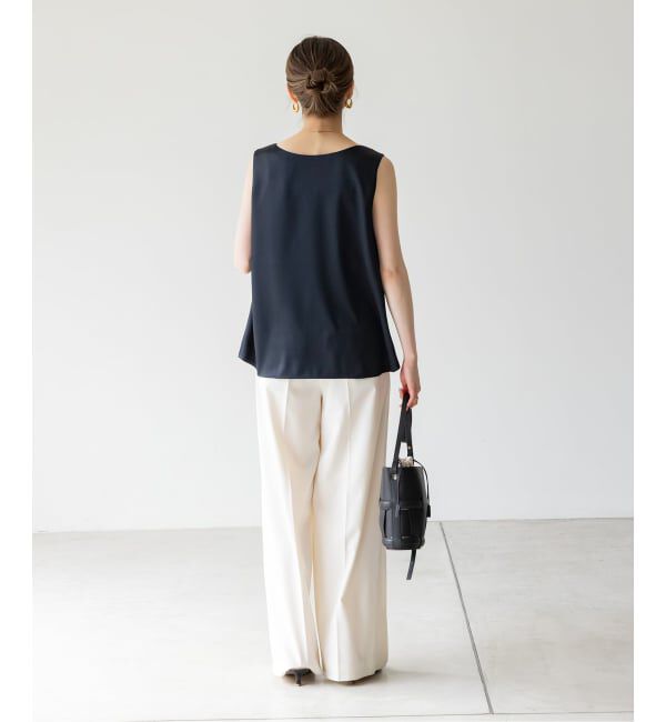 NOBLE「【洗える】ルナサテンレイヤードブラウス」|シャツ・ブラウス|