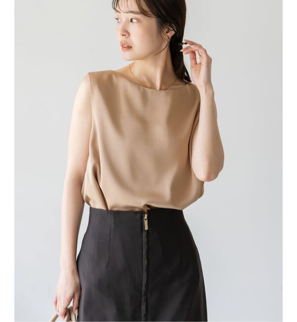 NOBLE「【洗える】ルナサテンレイヤードブラウス」|シャツ・ブラウス|