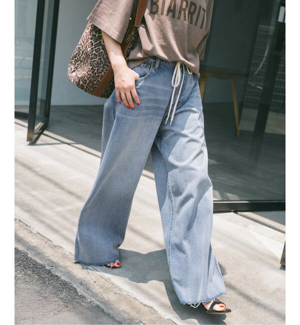 Spick and Span「5 1/2 SOFT DRAWSTRINGDENIM」|デニム|ブルー