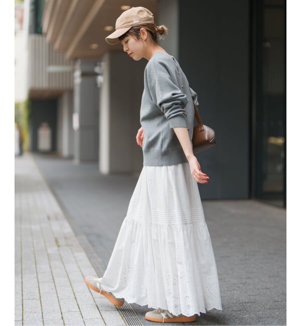 Spick and Span「《WEB限定》2WAYスナップボタンロゴニット」|カーディガン|