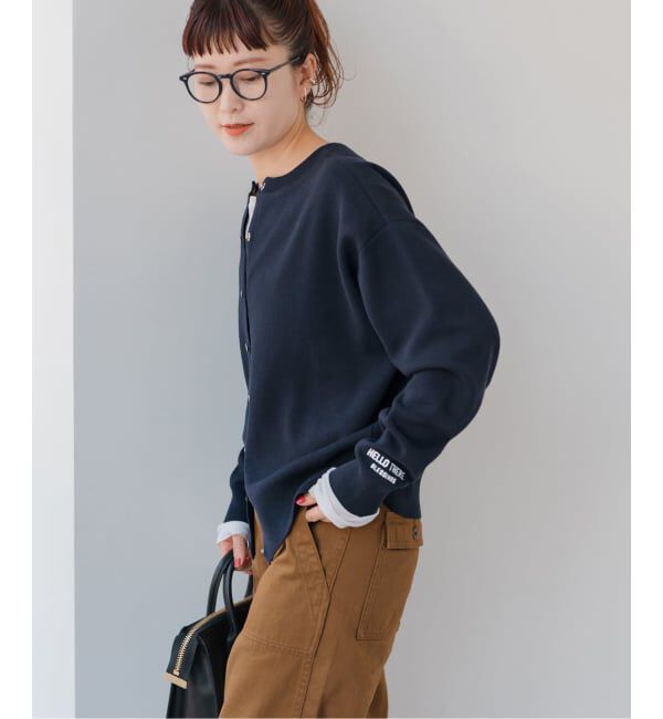 Spick and Span「《WEB限定》2WAYスナップボタンロゴニット」|カーディガン|