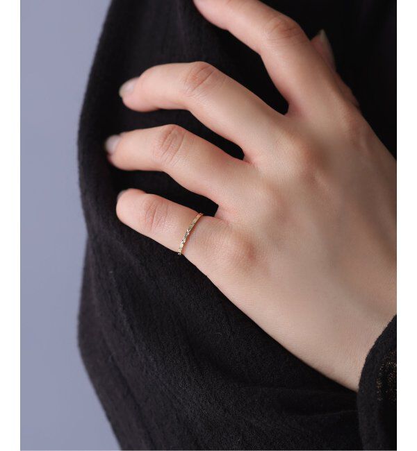 Lilas by Spick&Span「シャインパターンピンキーリング K10」|リング|