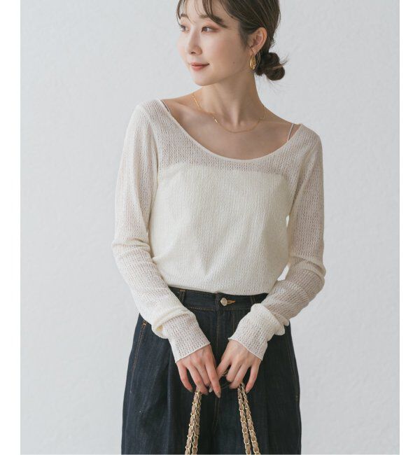 NOBLE「チャームシアーレースプルオーバー」|Tシャツ・カットソー|