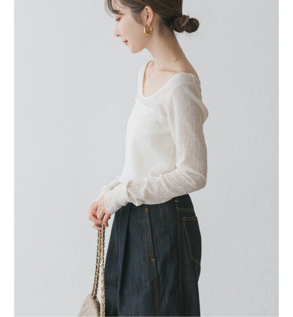 NOBLE「チャームシアーレースプルオーバー」|Tシャツ・カットソー|