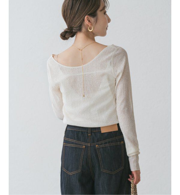 NOBLE「チャームシアーレースプルオーバー」|Tシャツ・カットソー|