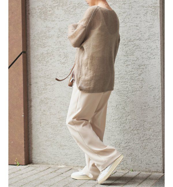 Spick and Span「《追加》ルーズモヘヤミックスボートネックニット」|ニット・セーター|