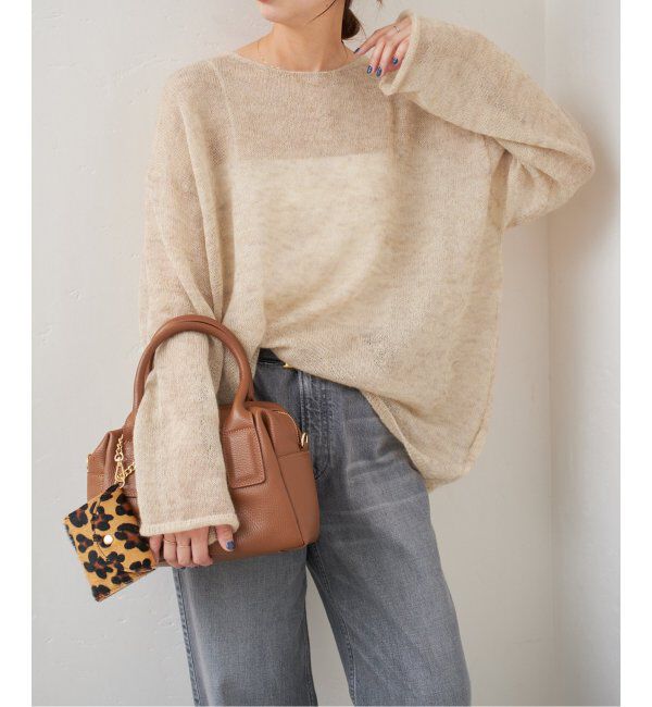 Spick and Span「《追加》ルーズモヘヤミックスボートネックニット」|ニット・セーター|