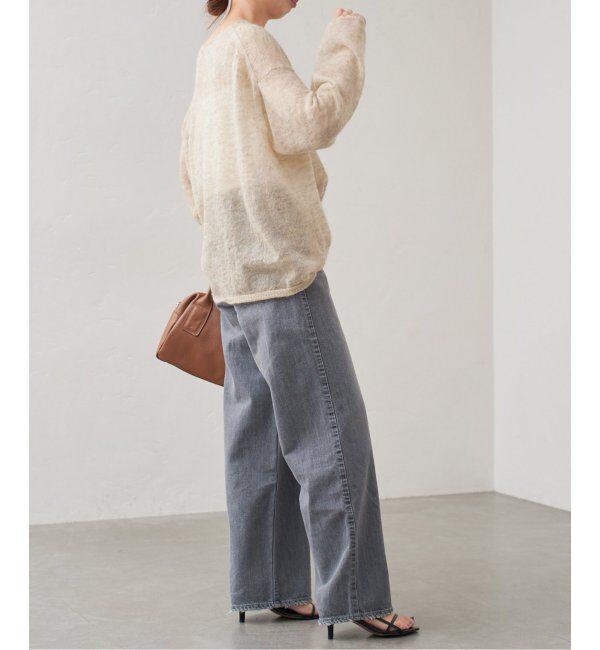 Spick and Span「《追加》ルーズモヘヤミックスボートネックニット」|ニット・セーター|