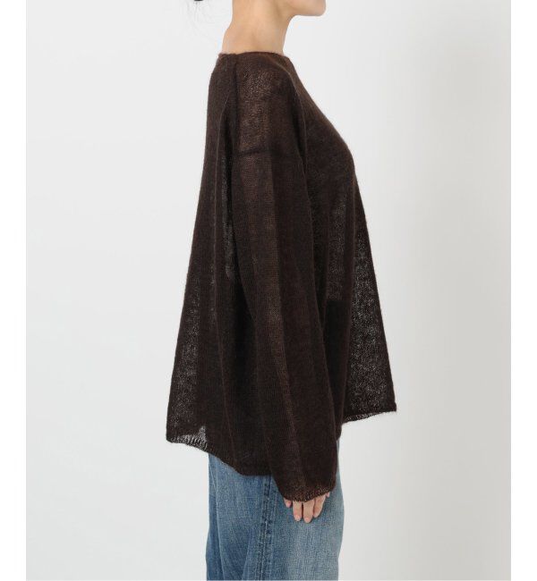 Spick and Span「《追加》ルーズモヘヤミックスボートネックニット」|ニット・セーター|