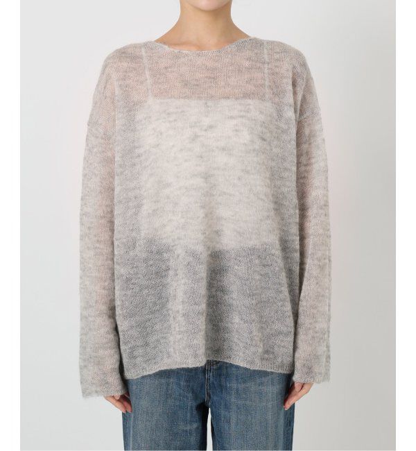 Spick and Span「《追加》ルーズモヘヤミックスボートネックニット」|ニット・セーター|