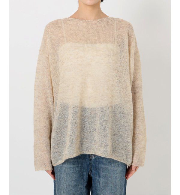 Spick and Span「《追加》ルーズモヘヤミックスボートネックニット」|ニット・セーター|