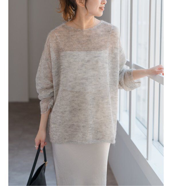 Spick and Span「《追加》ルーズモヘヤミックスボートネックニット」|ニット・セーター|