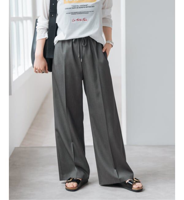 Spick and Span「《手洗い可》P/Wイージースラックスパンツ」|スラックス|