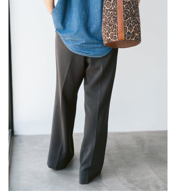 Spick and Span「《追加》ダブルクロスツータックパンツ」|スラックス|