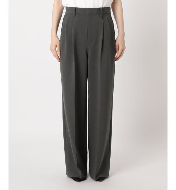 Spick and Span「《追加》ダブルクロスツータックパンツ」|スラックス|