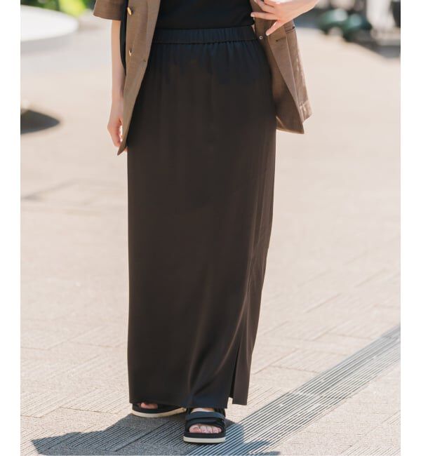 Spick and Span「《追加》サテンイージースカート」|スカート|