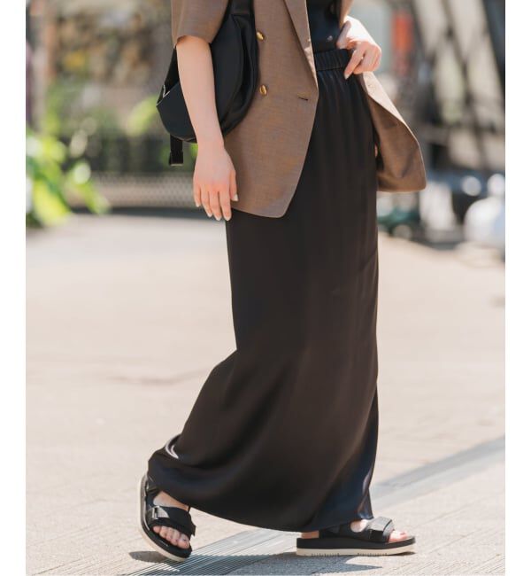 Spick and Span「《追加》サテンイージースカート」|スカート|