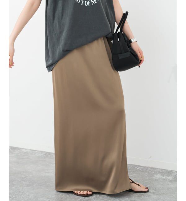 Spick and Span「《追加》サテンイージースカート」|スカート|