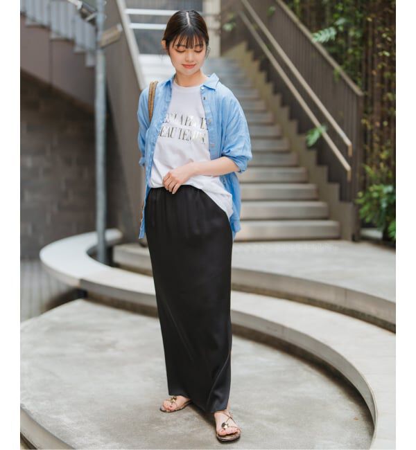 Spick and Span「《追加》サテンイージースカート」|スカート|