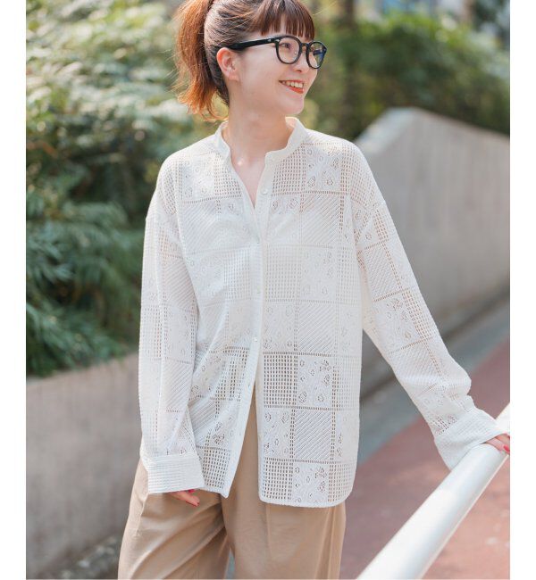 Spick and Span「《追加3》PEレースシャツ」|シャツ・ブラウス|