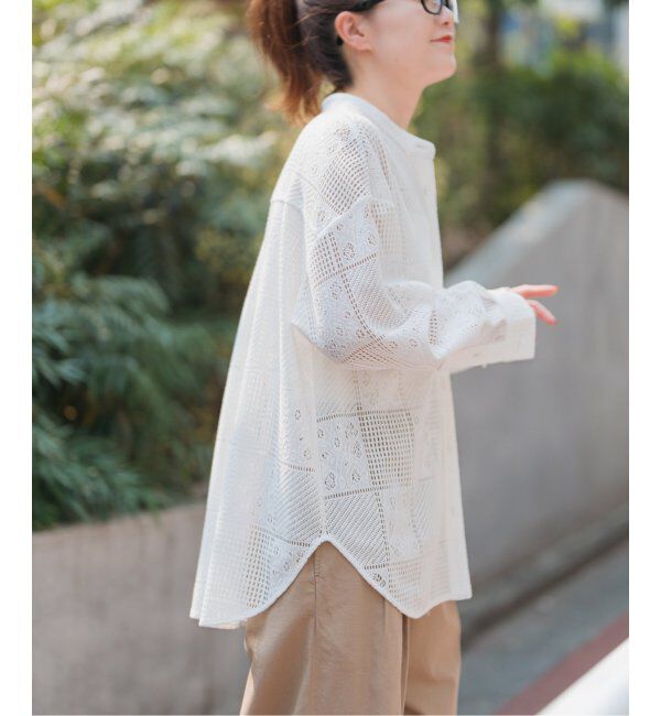 Spick and Span「《追加3》PEレースシャツ」|シャツ・ブラウス|